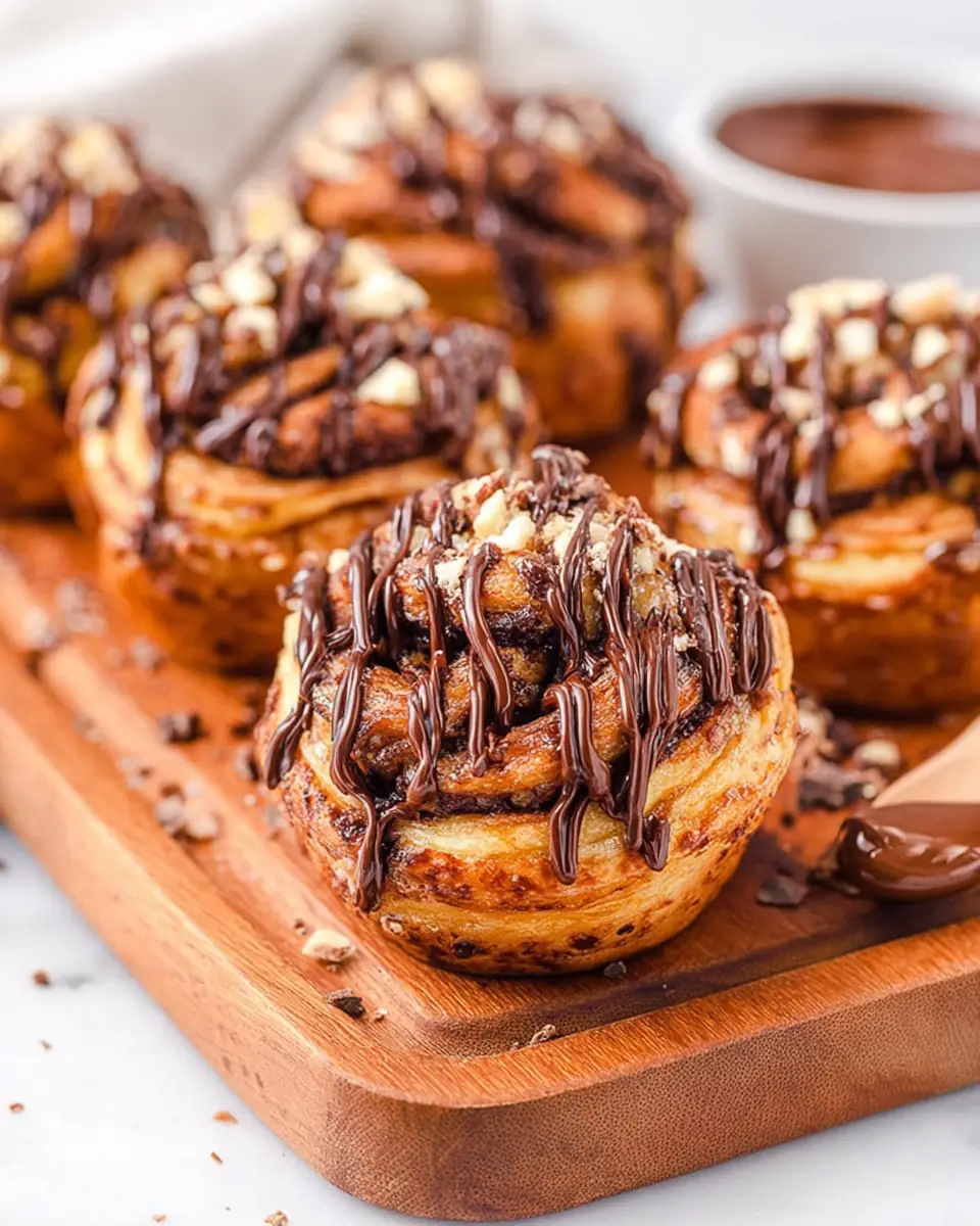 A delicious plate of Nutella Cruffins