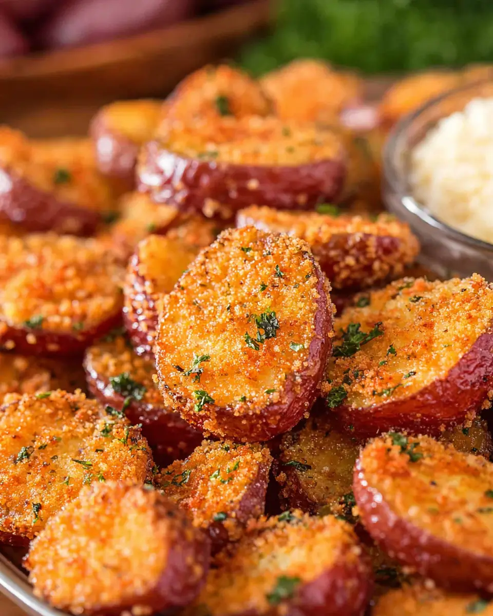 A delicious plate of Parmesan Roasted Potatoes