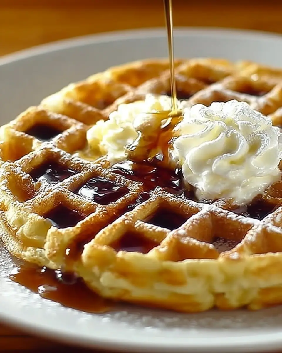 A delicious plate of Perfect Waffle House Waffle Recipe: Fluffy & Delicious