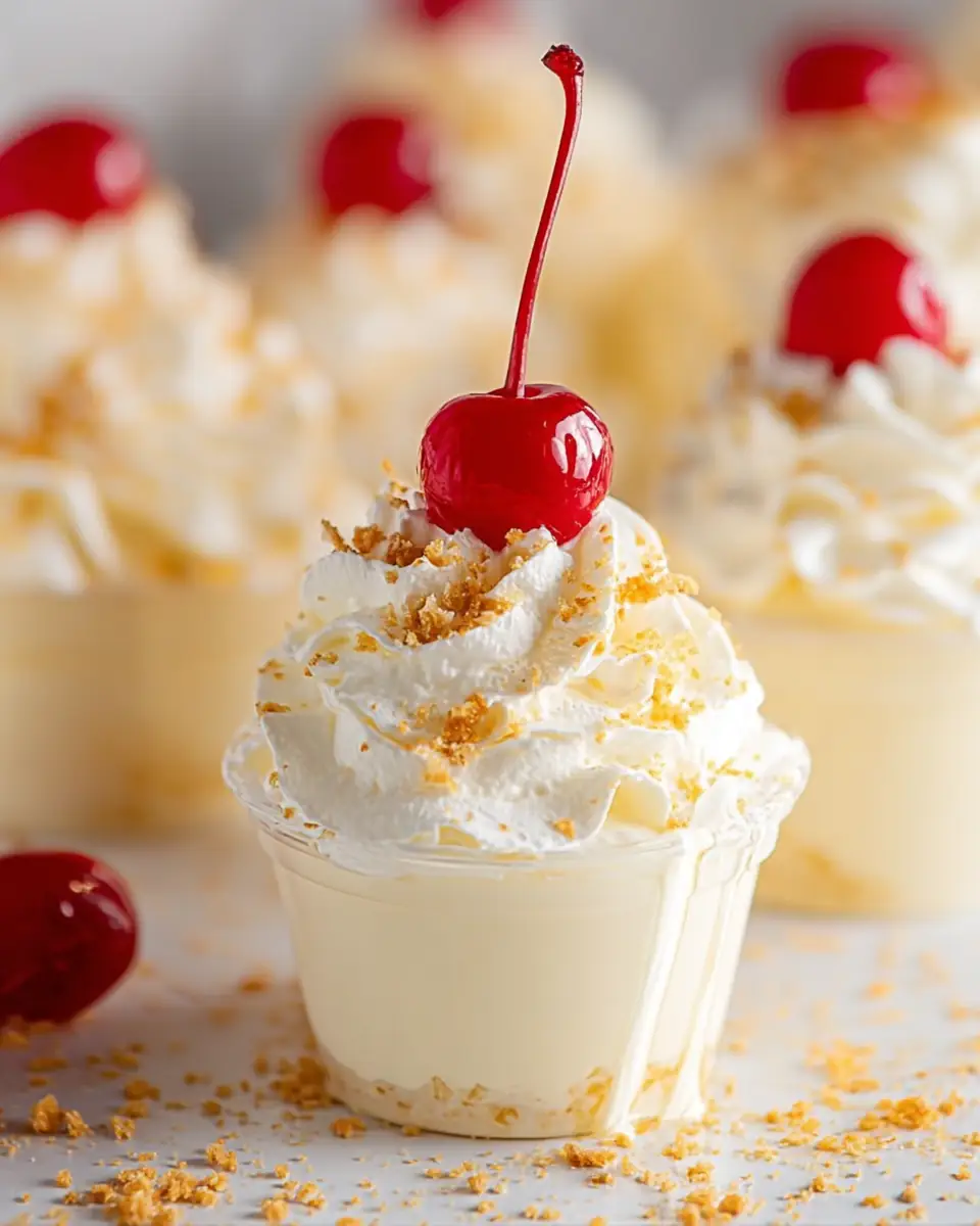 A delicious plate of RumChata Cheesecake Pudding Shots