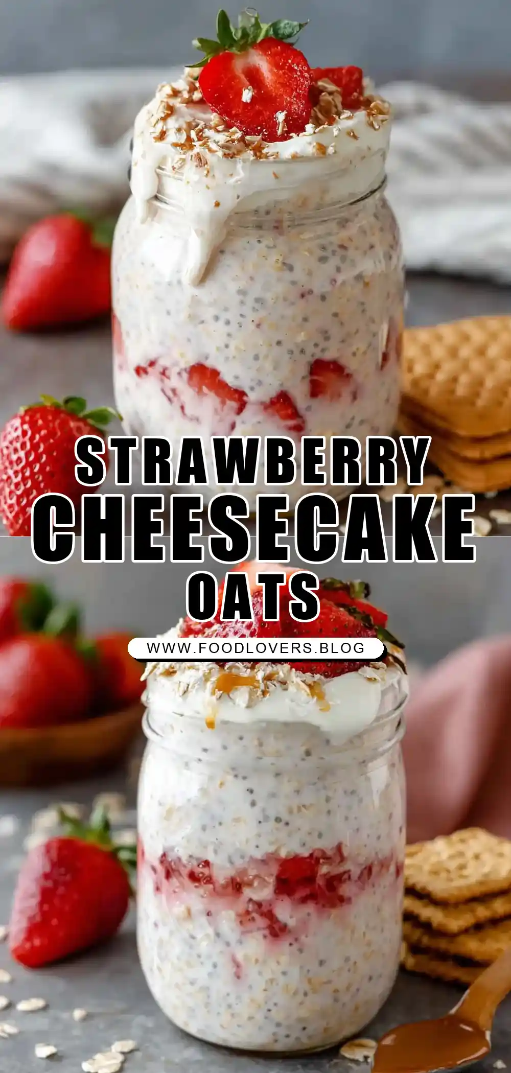 Strawberry Cheesecake Overnight Oats