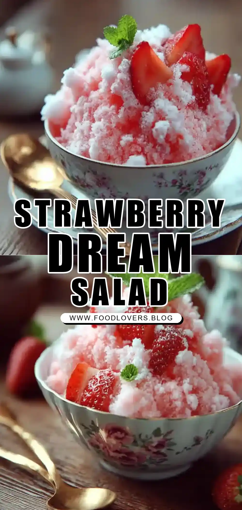 Strawberry Cotton Candy Salad