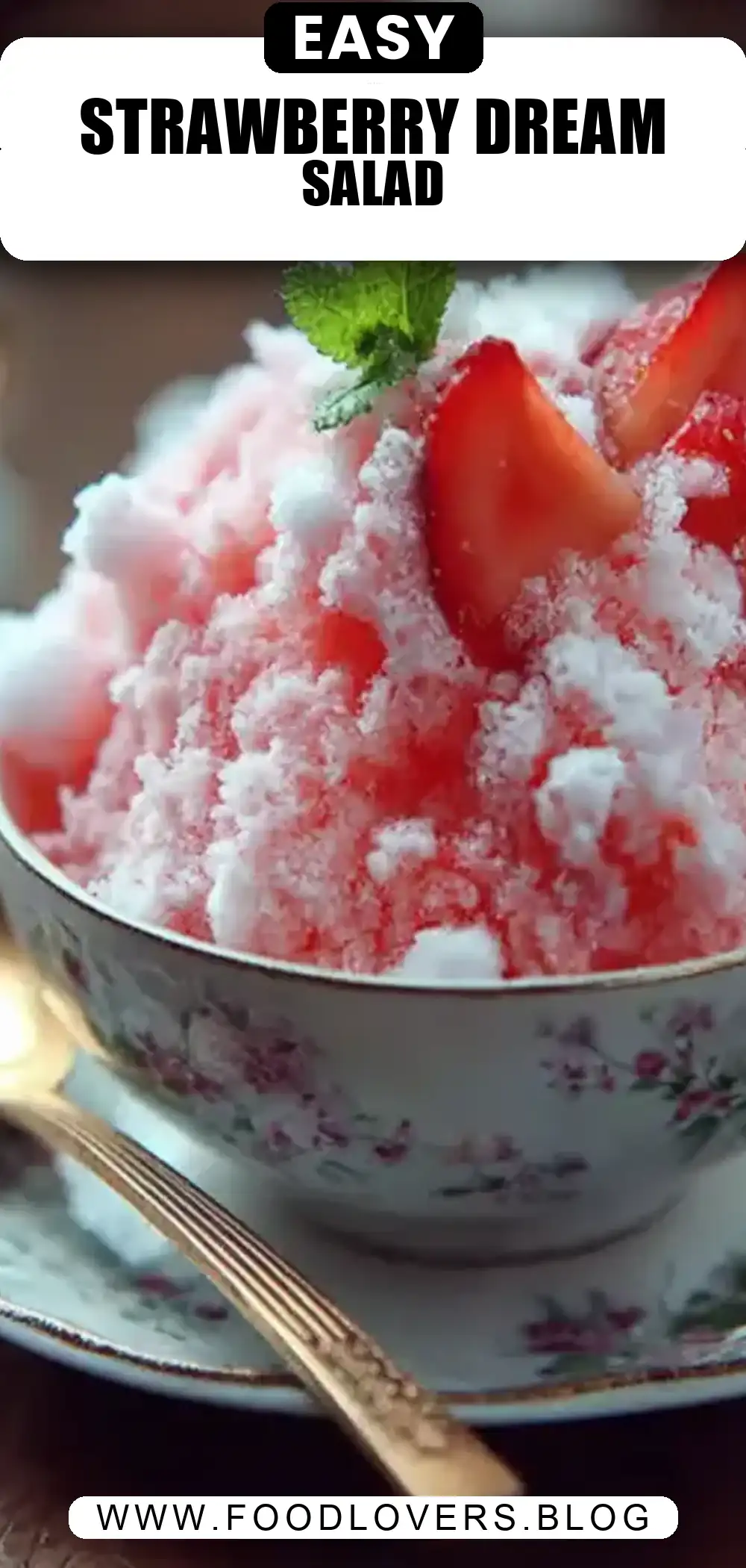 Strawberry Cotton Candy Salad